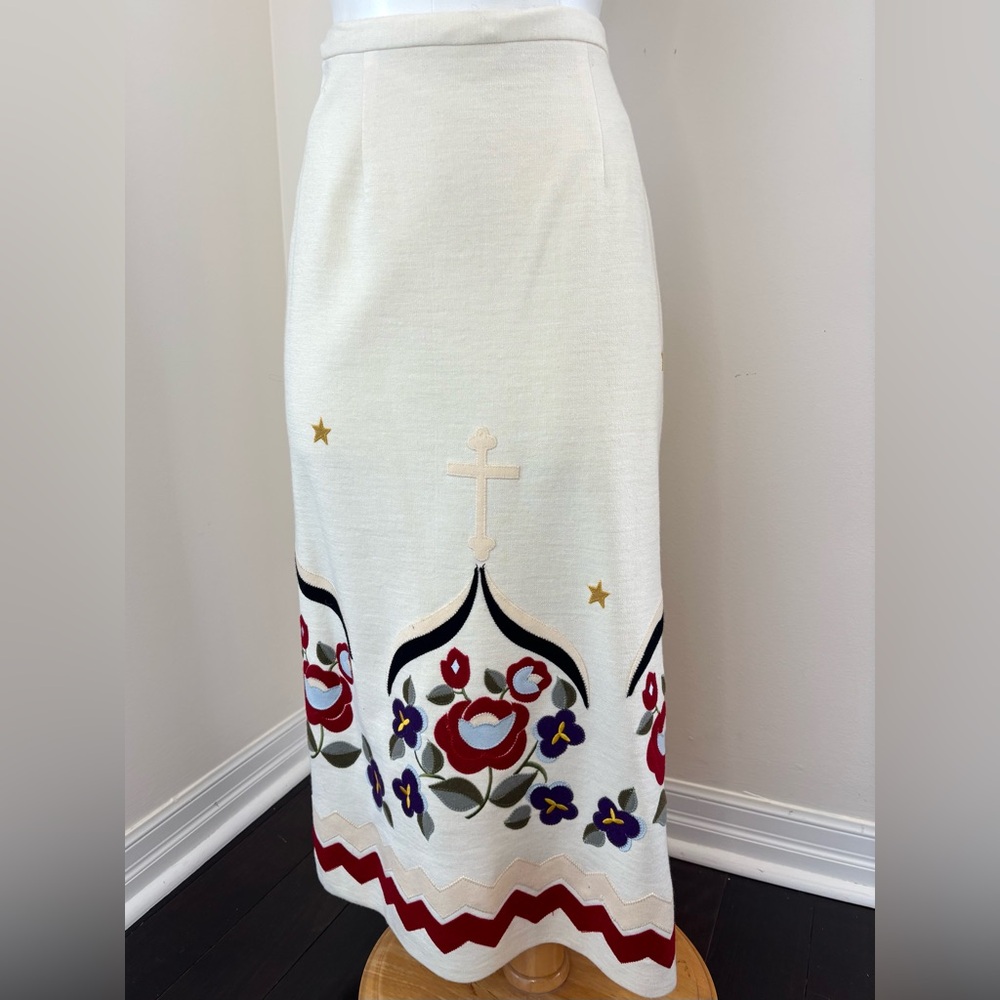 1990’s Keita Japan Embroidered Wool Skirt